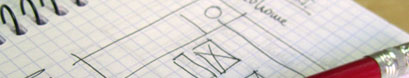 Primer plano de un bloc con diagramas